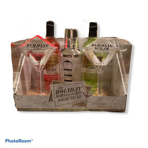 Holiday Martini Mixer with Glasses